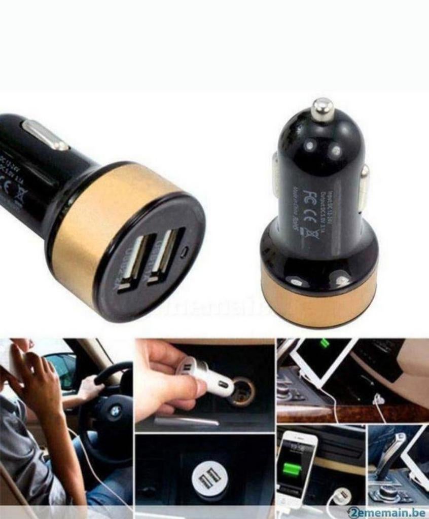 Chargeur voiture Allume Cigare 2 Prise USB Universel  3.1A, Enlèvement ou Envoi, Neuf