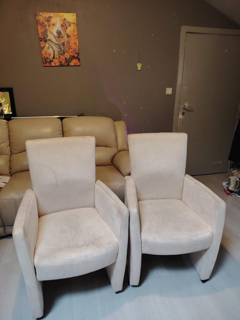 2 zetels, Huis en Inrichting, Zetels | Zetels, Ophalen, Kunststof, Gebruikt, Eenpersoons