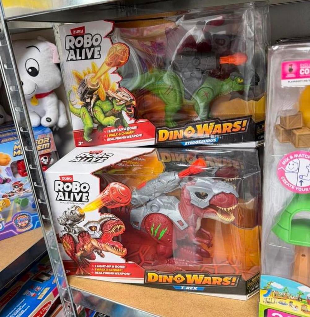 Robo Alive Dino Wars Speelgoed robot T-Rex Stegosaurus NIEUW, Ophalen of Verzenden, Nieuw