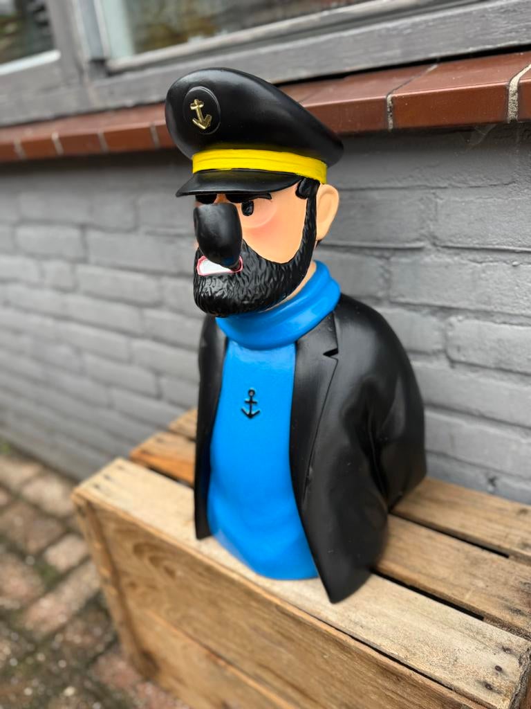 Statue du capitaine Haddock Tintin - buste, Collections, Enlèvement, Tintin, Comme neuf, Statue ou Figurine