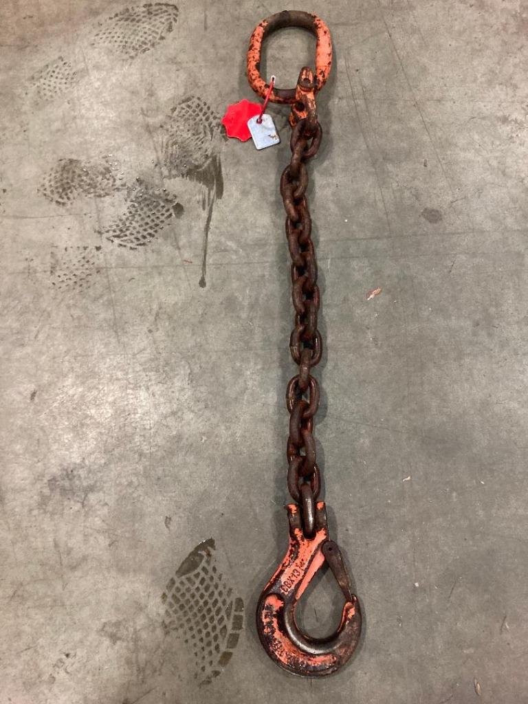 Élingue chaîne 1 brin 10mm + crochet à linguet, Enlèvement ou Envoi, Utilisé