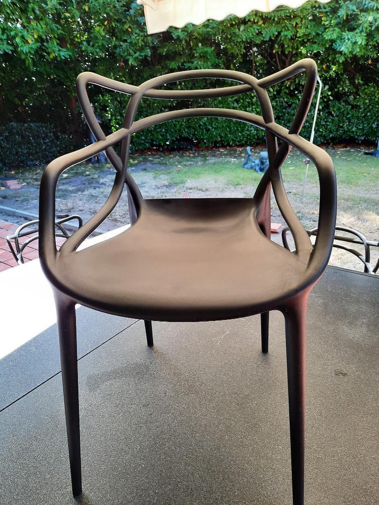 MOWELLI - 4 stoelen 'Kartell Master Style' Zwart 370 €, Ophalen, Nieuw, Zwart, Kunststof