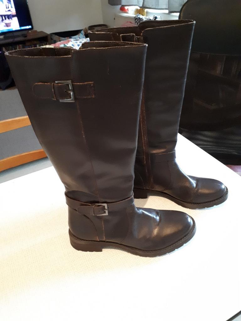 Lederen laarzen bruin ( maat 40 ), Ophalen of Verzenden, Zo goed als nieuw, Bruin