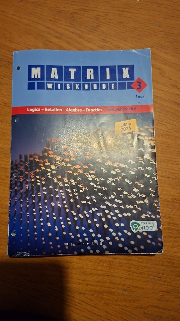 Wiskunde matrix 3 (5u) leerwerkboek A, Boeken, Ophalen of Verzenden
