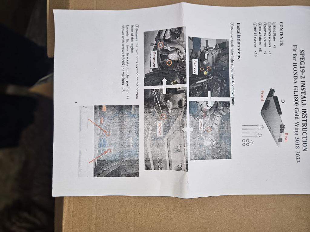 bescherming onderkant goldwing 1800 vanaf 2018, Motoren, Ophalen