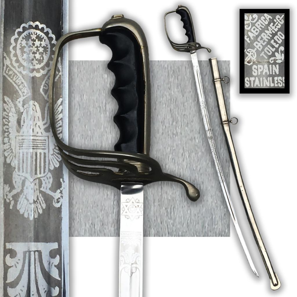 🚨Zeldzaam en mooi Amerikaans zwaard uit de VS M 1902 BERMEJ, Verzamelen, Militaria | Tweede Wereldoorlog, Verzenden, Landmacht