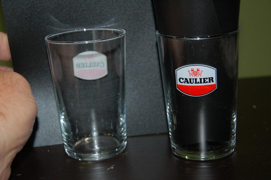 Brasserie Caulier - verres de dégustation - Bruxelles, Collections, Enlèvement ou Envoi, Comme neuf, Verre à bière