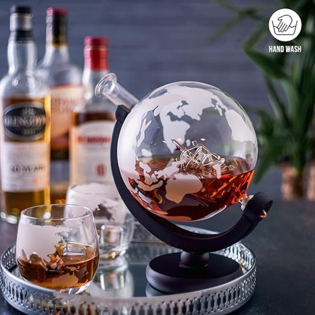 Globe Whisky Karaf SNELLE GRATIS LEVERING, Antiek en Kunst, Verzenden