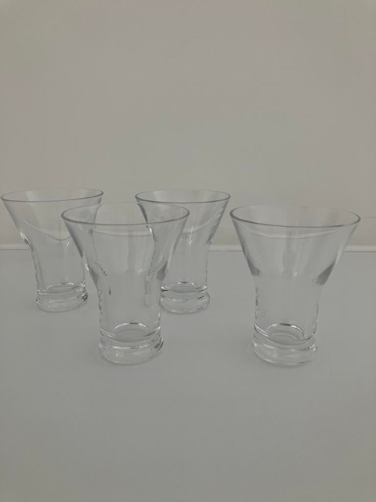 4 aperitief glaasjes / borrel glazen Bormioli Rocco, Collections, Verres & Petits Verres, Utilisé, Enlèvement ou Envoi