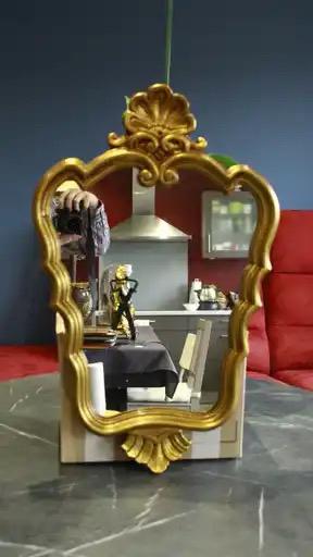 Miroir mural style Louis XV., Enlèvement ou Envoi, Autres formes, 50 à 100 cm, Moins de 100 cm