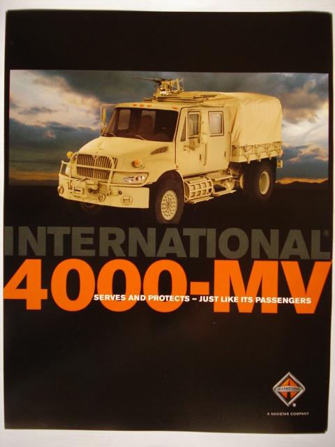 International 4000-MV Military Vehicle 2006 Brochure Catalog, Livres, Autos | Brochures & Magazines, Envoi, Comme neuf, Ford