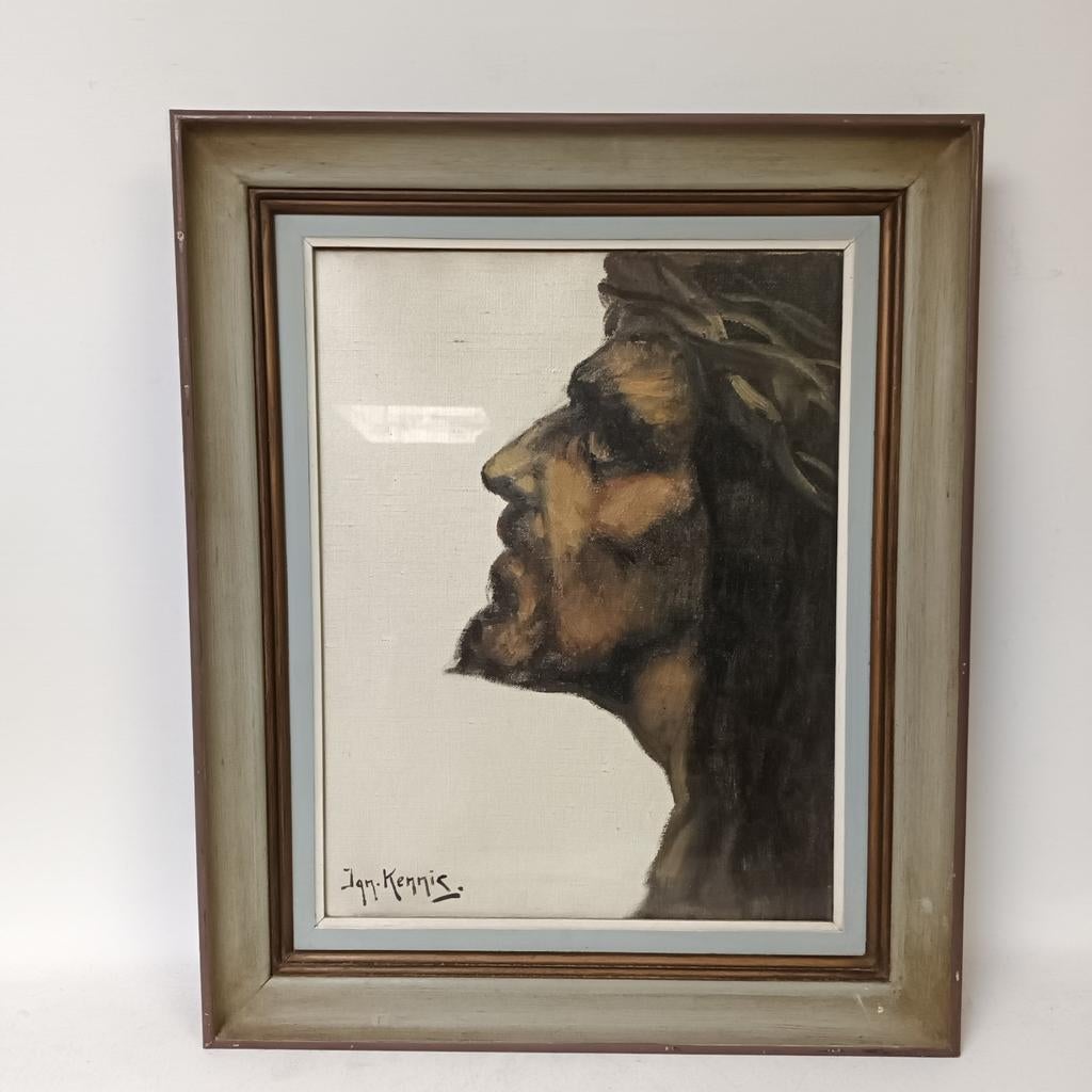 Ignace Kennis olieverf op doek 59x49cm, Antiek en Kunst, Kunst | Schilderijen | Klassiek, Ophalen of Verzenden