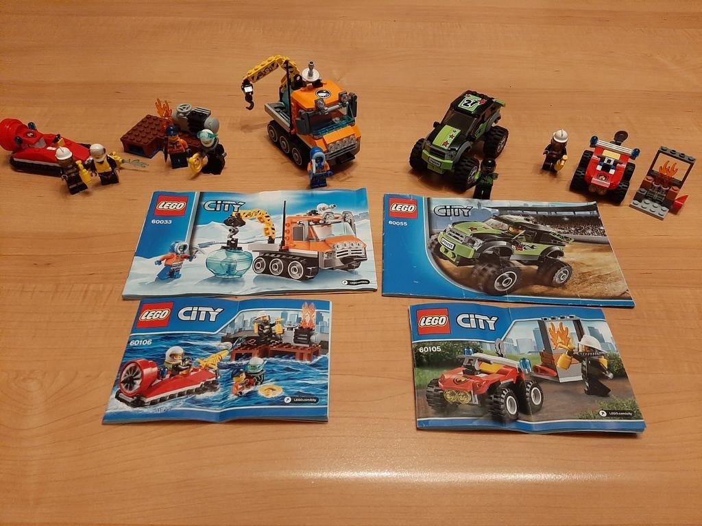 4 sets lego city, Ophalen, Zo goed als nieuw, Complete set, Lego