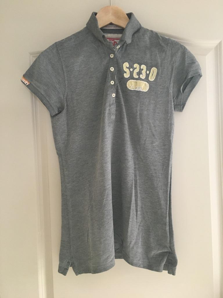 Grijze polo Superdry maat M, Manches courtes, Taille 38/40 (M), Gris, Enlèvement ou Envoi