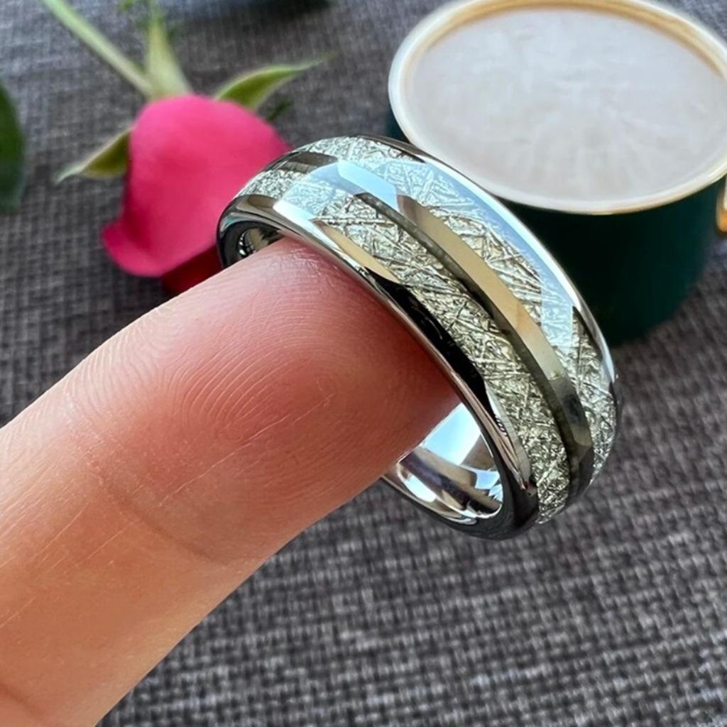 Trouwringen wolfraam zilver kleur - Lilly, Verzenden, Nieuw, Dame of Heer, Zilver