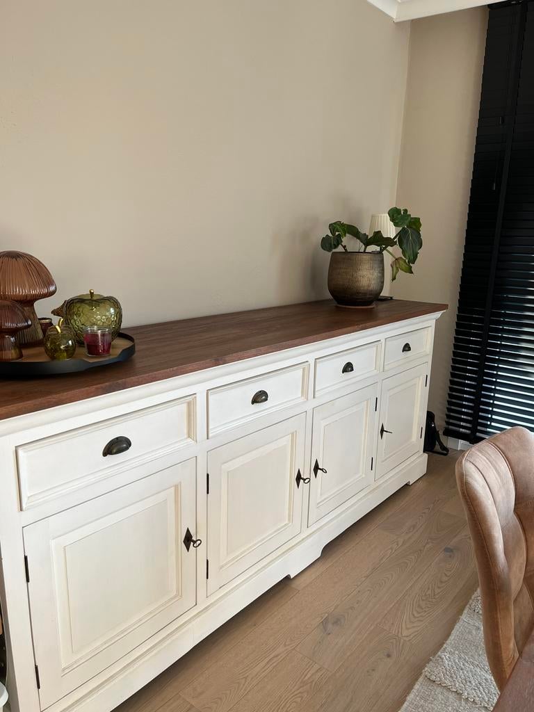 Eetkamer vol hout, Huis en Inrichting, Complete eetkamers, Ophalen, Gebruikt, 4 tot 6 stoelen