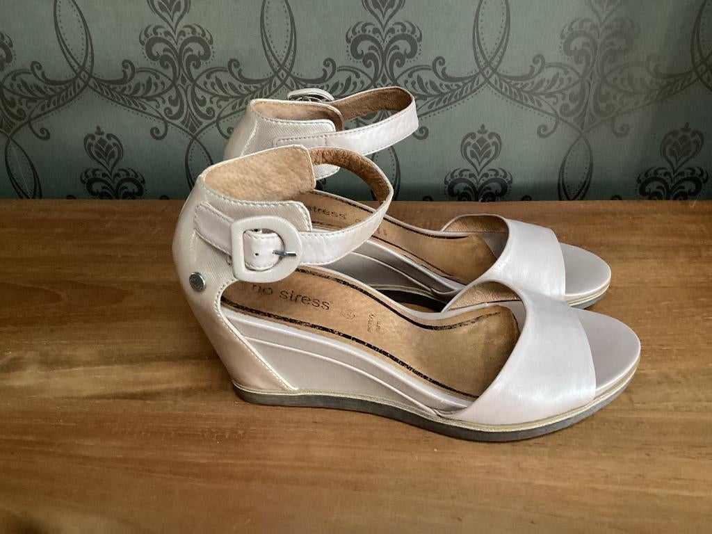 Sandalen No Stress 39, Zo goed als nieuw, Roze, No Stress, Sandalen of Muiltjes