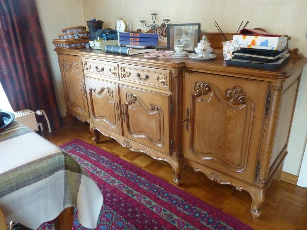 Salle à manger entièrement en chêne, Maison & Meubles, Salles à manger complètes, Utilisé, 4 à 6 chaises, Enlèvement