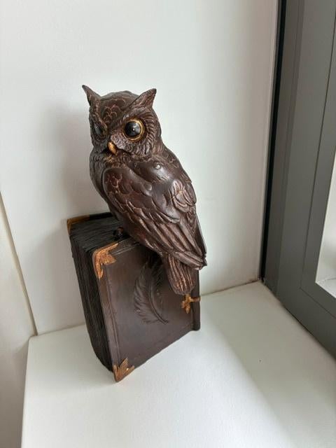 Houten beeldje uil, Ophalen of Verzenden, Zo goed als nieuw, Dier