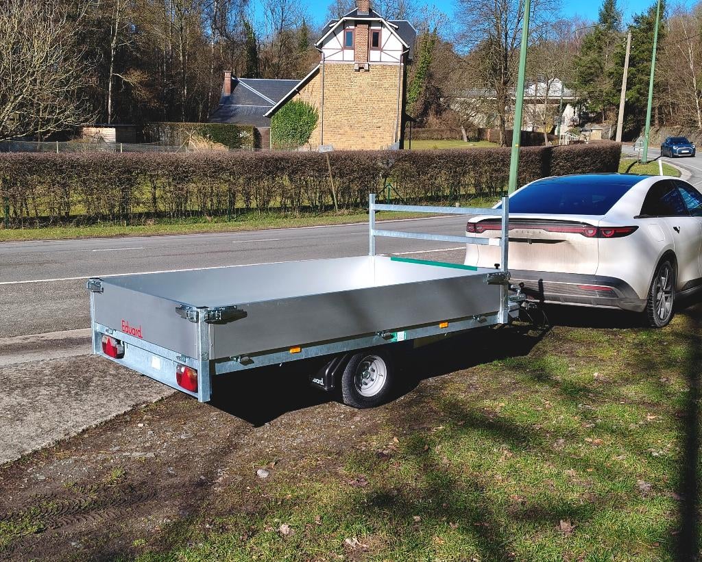 Remorque Eduard neuve - Alu + fond galva 150x256, Enlèvement, Neuf