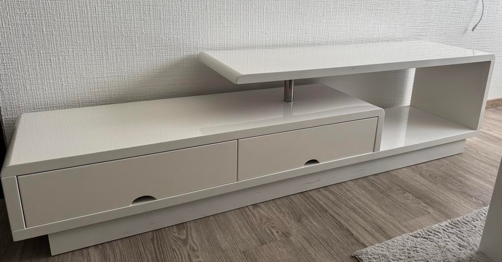 Witte tv kast hoogglans, Ophalen, Gebruikt