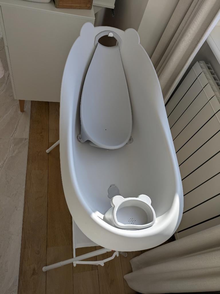 BoJungle B-Bath Bear grijs MET staander, Kinderen en Baby's, Badjes en Verzorging, Zo goed als nieuw, Badje, Overige merken, Standaard