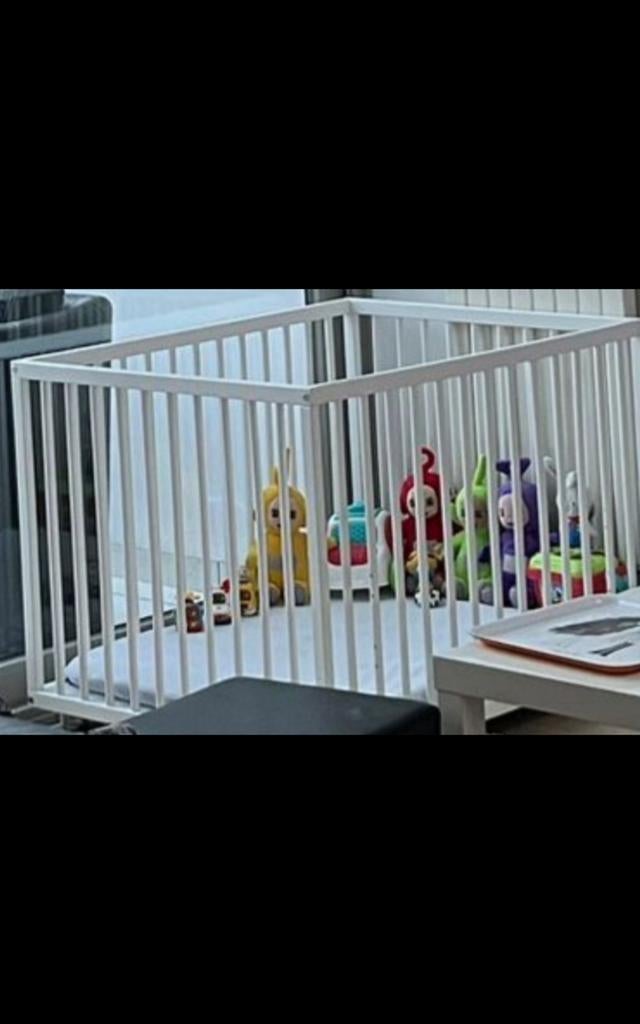 Park wit 95 × 75 + Aerosleep matras, beschermer, hoeslakens, Kinderen en Baby's, Ophalen, Zo goed als nieuw