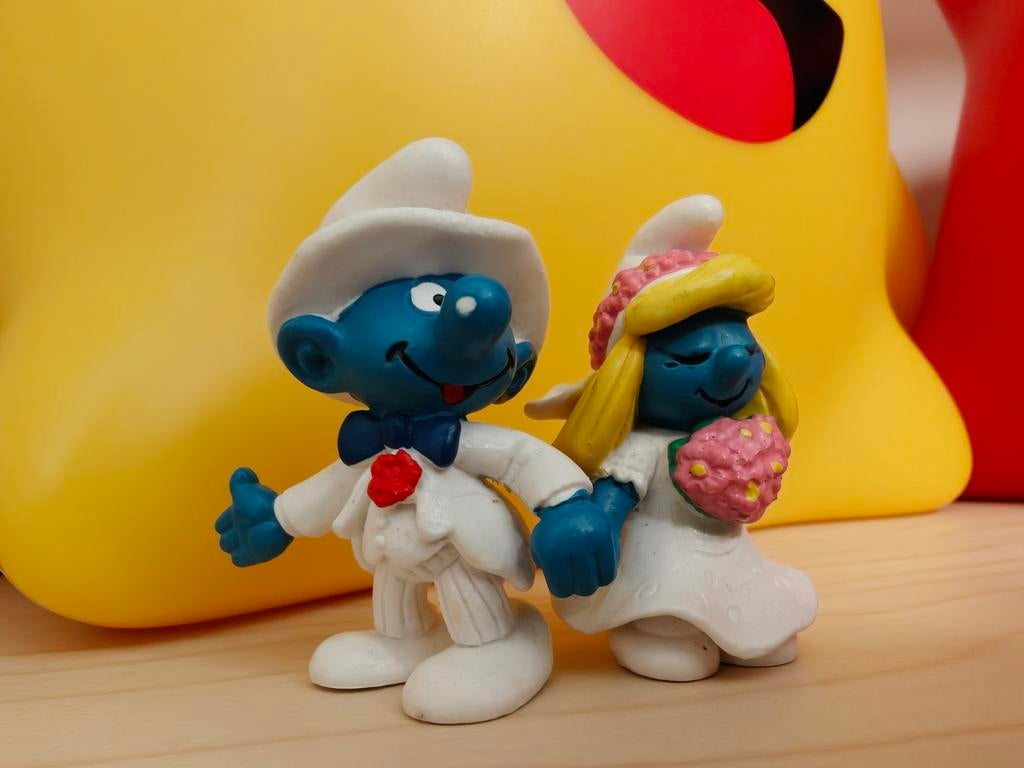 Smurfen bruid en bruidegom, Ophalen