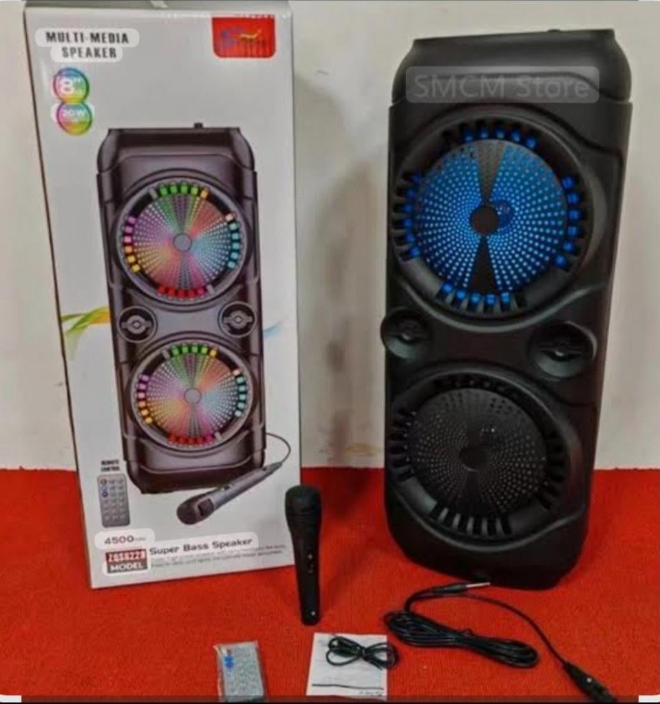 Enceinte Bluetooth avec microphone et lumière LED