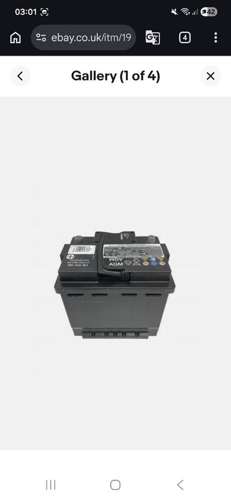 Batterie varta agm, Autos : Pièces & Accessoires, Enlèvement