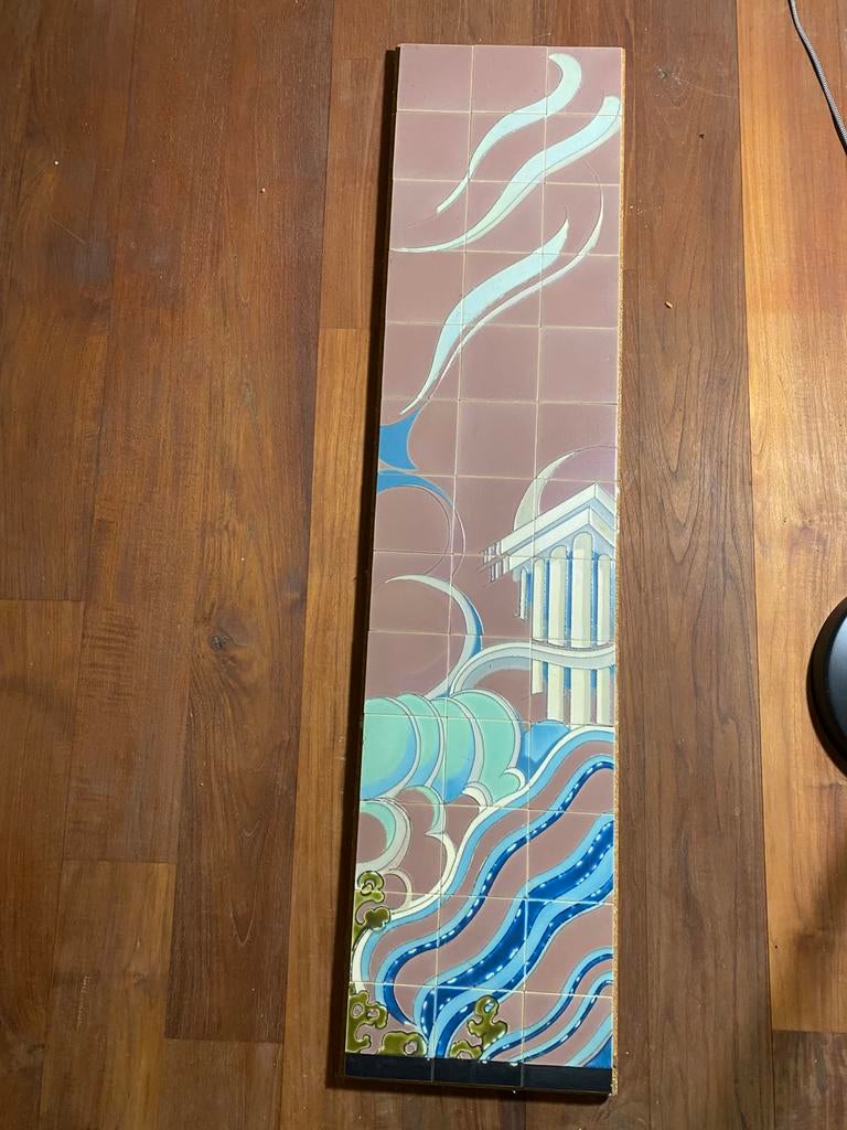 Gilliot Hemiksem tegel paneel 130 op 30, Antiek en Kunst, Ophalen