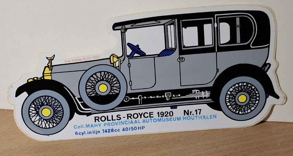 Lot stickers (15 stuks) met Oldtimers. Automuseum Houthalen, Ophalen of Verzenden