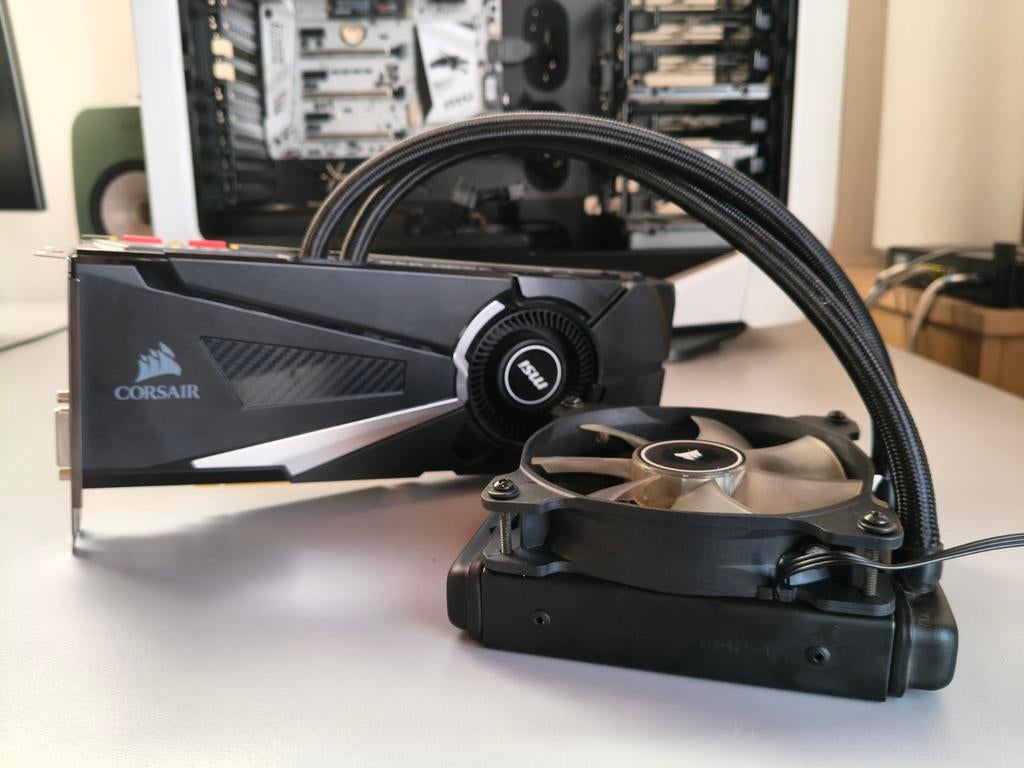 MSI GeForce GTX 1080 SEA HAWK X 8GB GDDR5X Corsair Hydro AIO, Ophalen, PCI-Express 4, HDMI, Nvidia