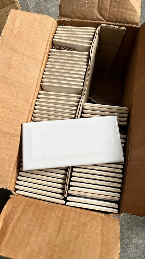 Carrelages metro blancs (15x7 cm), Moins de 20 cm, Céramique, Enlèvement, Moins de 20 cm