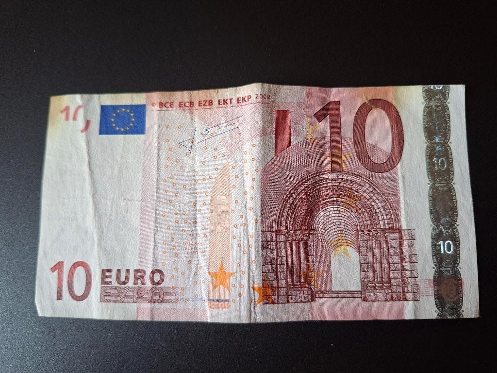 2002 Oostenrijk 10 euro oude serie Trichet code F014, Verzenden, Oostenrijk, 10 euro, Los biljet