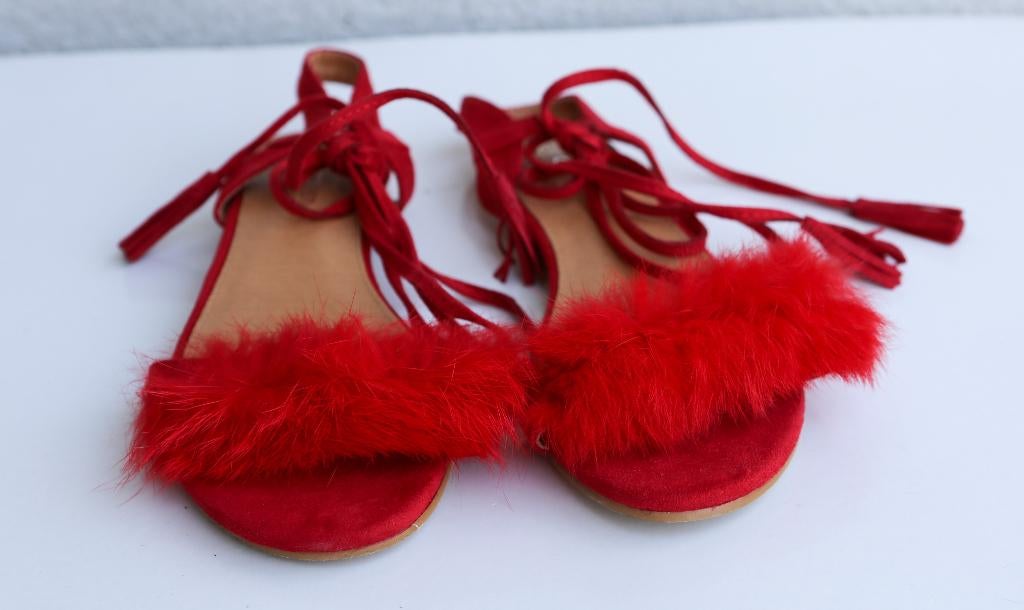 Prachtige nieuwe rode sandalen 38, Nieuw, Rood, Sandalen of Muiltjes, Ophalen of Verzenden