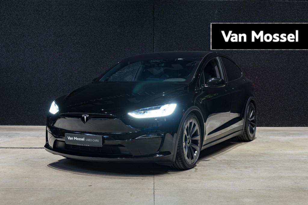 Tesla MODEL X LONG RANGE AWD FULL OPTION 100 kWh, Auto's, Automaat, Model X, Stof, Zwart