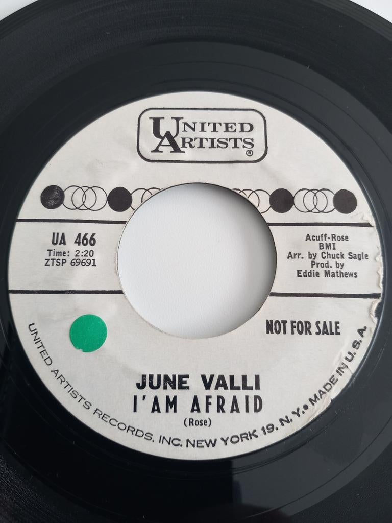 JUNE VALLI. I'AM AFRAID. OLDIES USA 45T, Ophalen of Verzenden