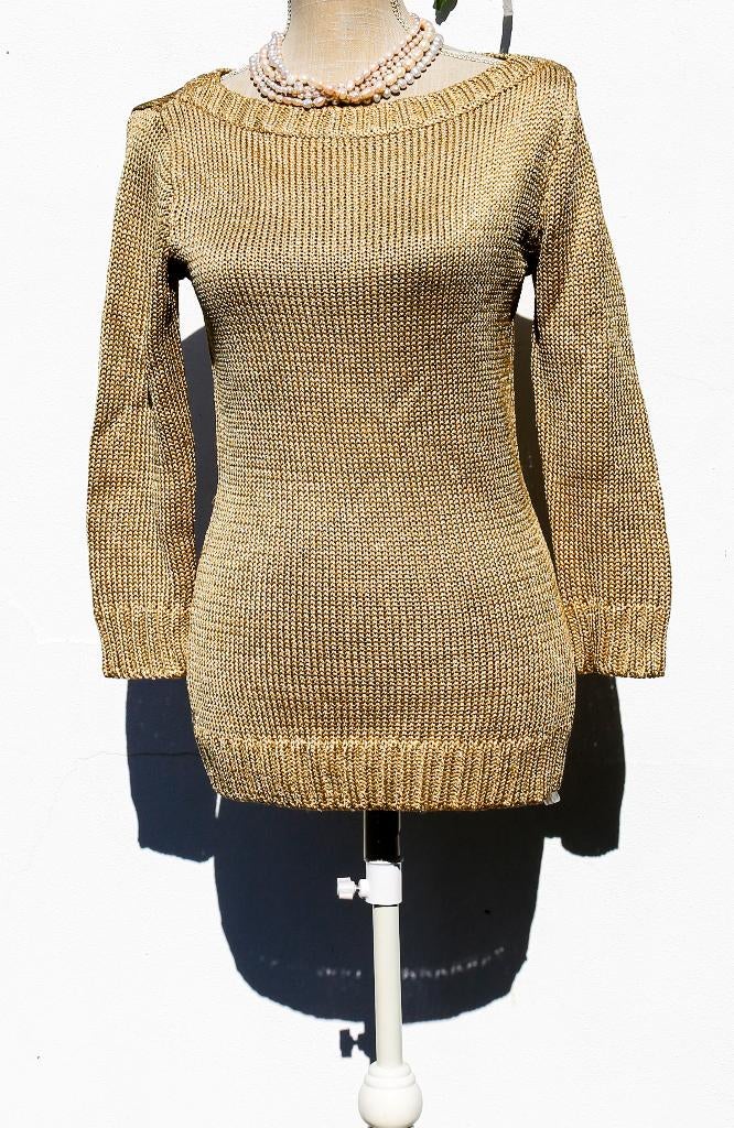 Prachtige gouden trui van Ralph Lauren negen maat M, Kleding | Dames, Polo Ralph Lauren, Ophalen of Verzenden, Nieuw, Maat 38/40 (M)