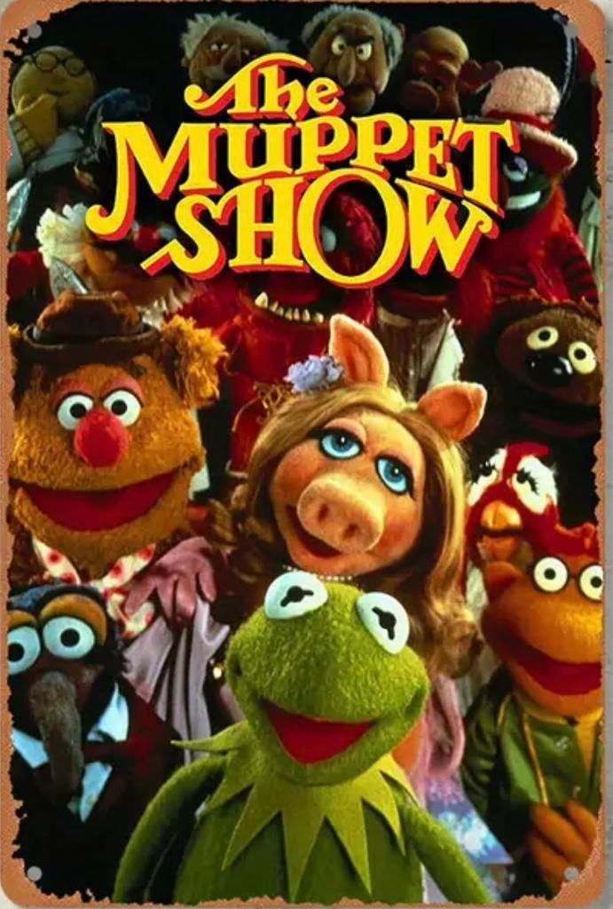 Metalen reclamebord The muppet show - retro vintage mancave, Verzamelen, Merken en Reclamevoorwerpen, Zo goed als nieuw, Reclamebord