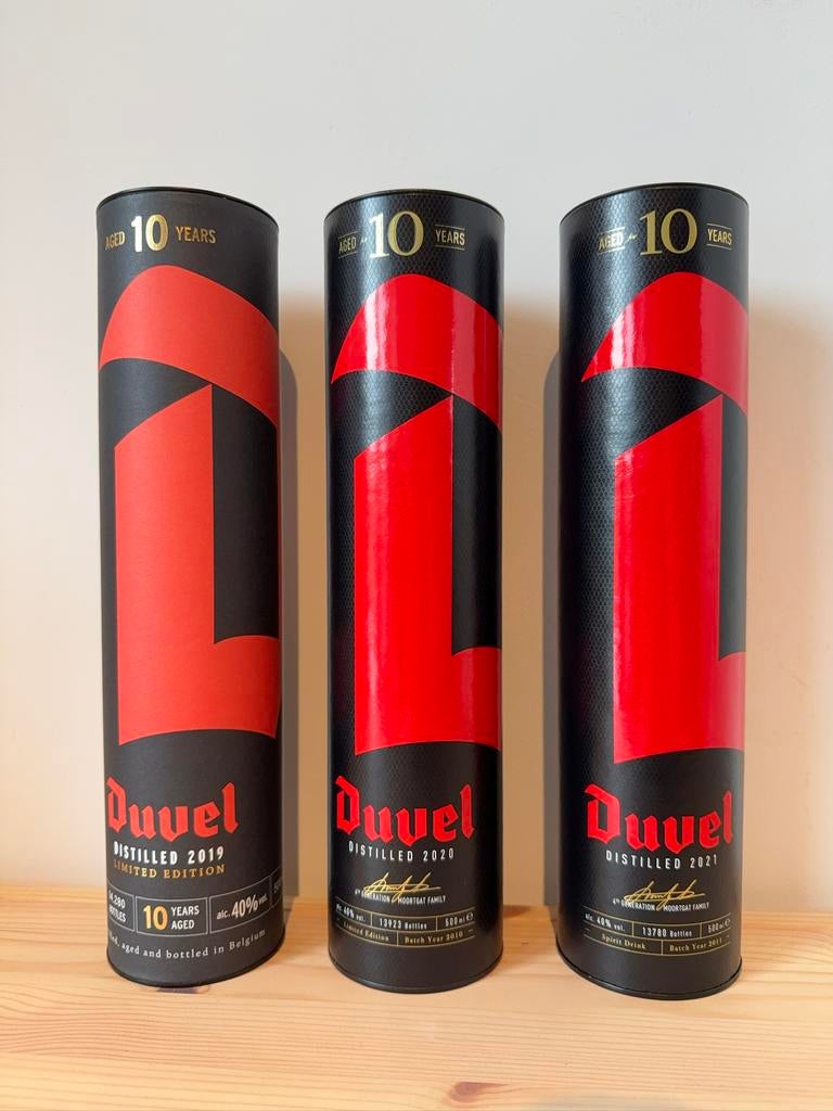 LOT Duvel Distilled 2019 - 2020 - 2021 - Limited Edition, Enlèvement, Neuf, Bouteille(s), Duvel