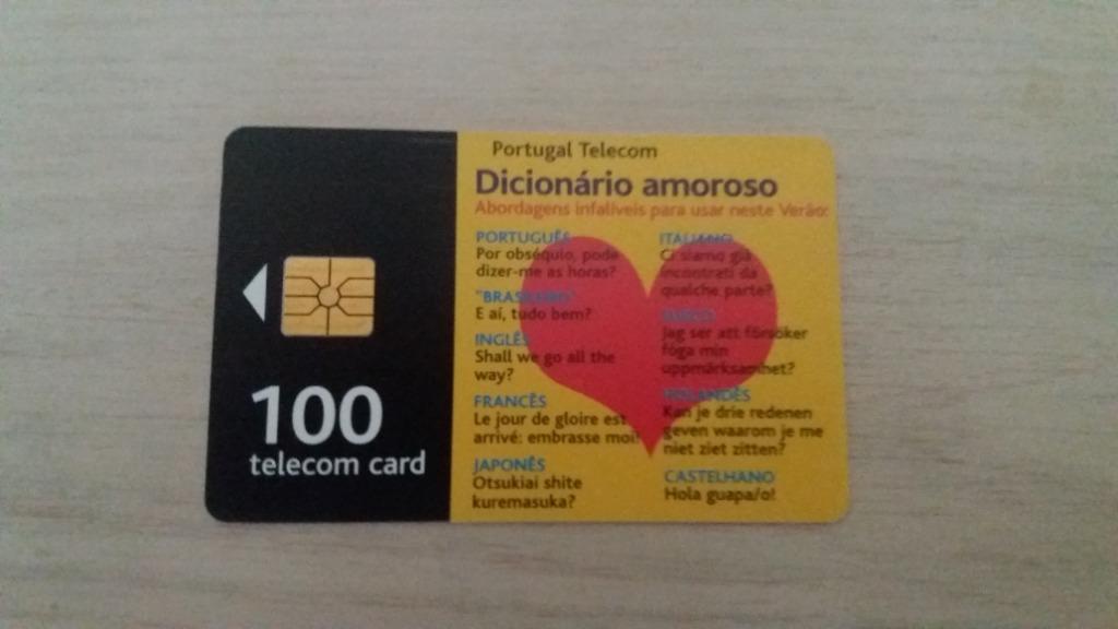 carte téléphonique à puce Portugal 100 card vintage, Collections, Enlèvement ou Envoi