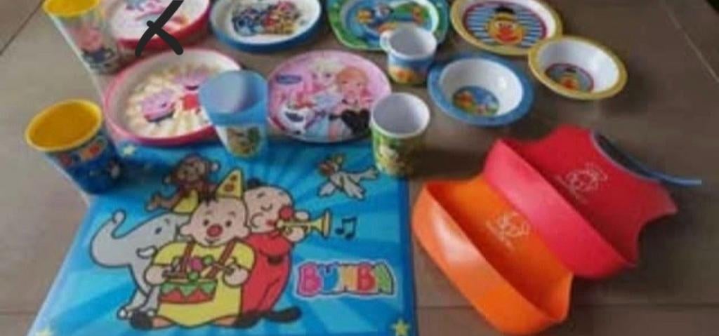 Kinderservies (Frozen, PeppaPig, Winnie de Pooh,...), Ophalen of Verzenden, Zo goed als nieuw