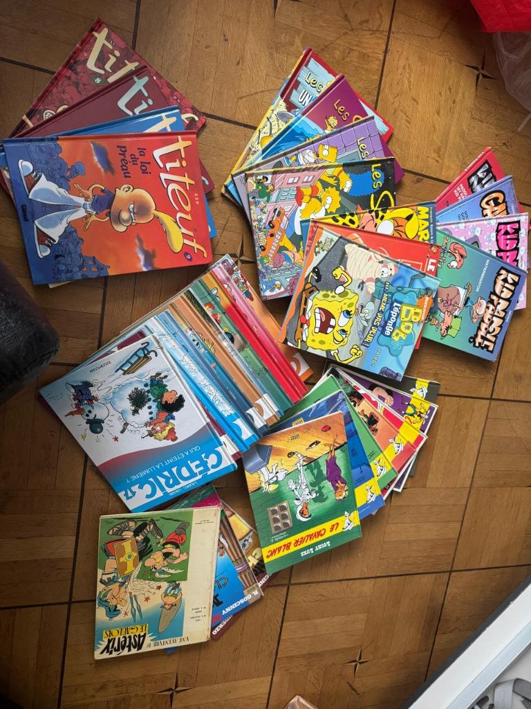 Lot de 37 BD vintage lucky luke, spirou, titeuf, cedric, etc, Livres, Plusieurs BD, Enlèvement ou Envoi, Comme neuf, Goscinny & Uderzo