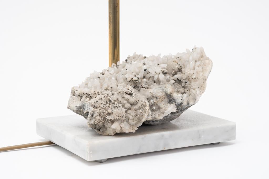 Lampe de table Pierre Faveere - quartz, Enlèvement ou Envoi, Comme neuf, Verre, Holywood Regency