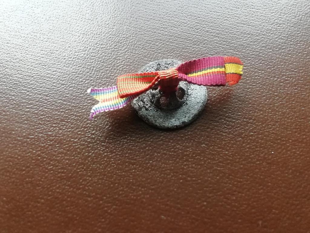 Vétéran belge Boutonnière ww1, Collections, Enlèvement ou Envoi, Armée de terre, Ruban, Médaille ou Ailes