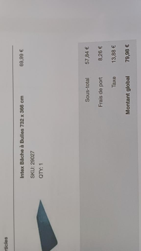 Bâche à bulles NEUVE bleue, Ophalen, Zo goed als nieuw