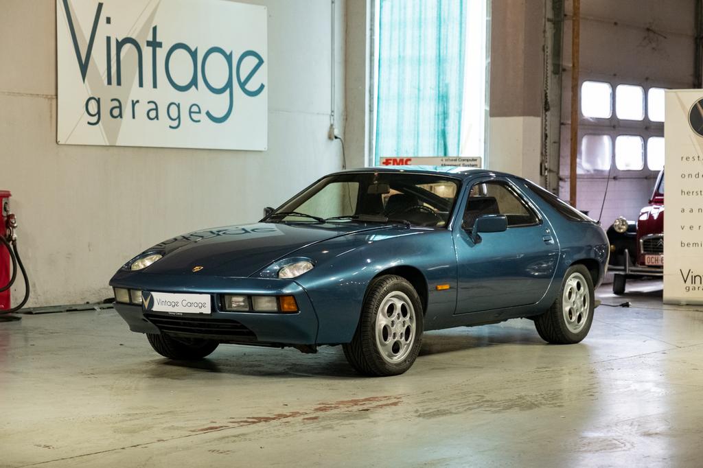 Porsche 928 Handgeschakeld, Auto's, 4 zetels, Achterwielaandrijving, Blauw, Leder en Stof