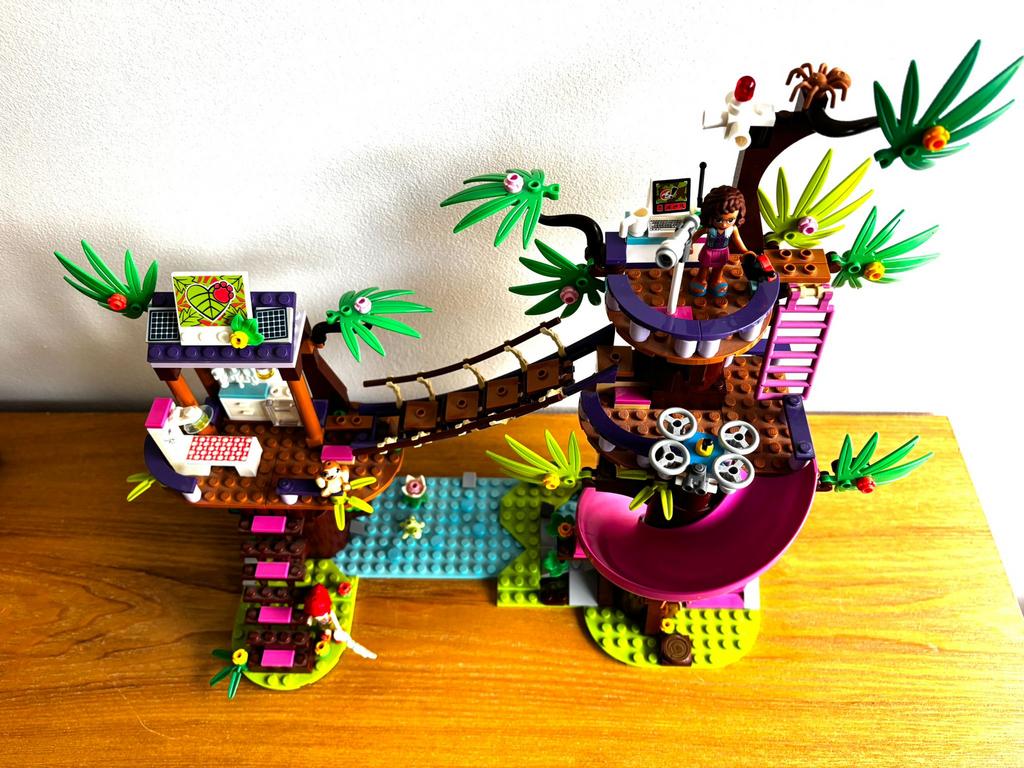 Lego friends jungle boomhut 8+, Ophalen, Zo goed als nieuw, Complete set, Lego