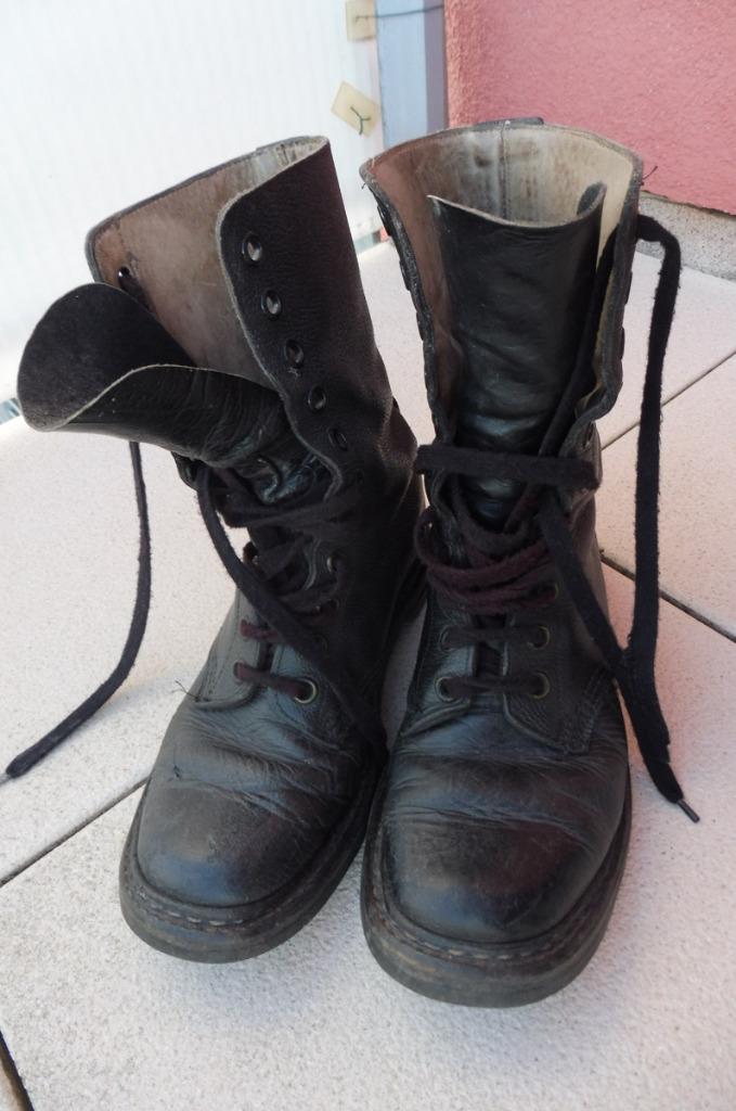 Bottines H tiges Taille 41-42 Armée belge années 70, Collections, Enlèvement, Armée de terre, Vêtements ou Chaussures